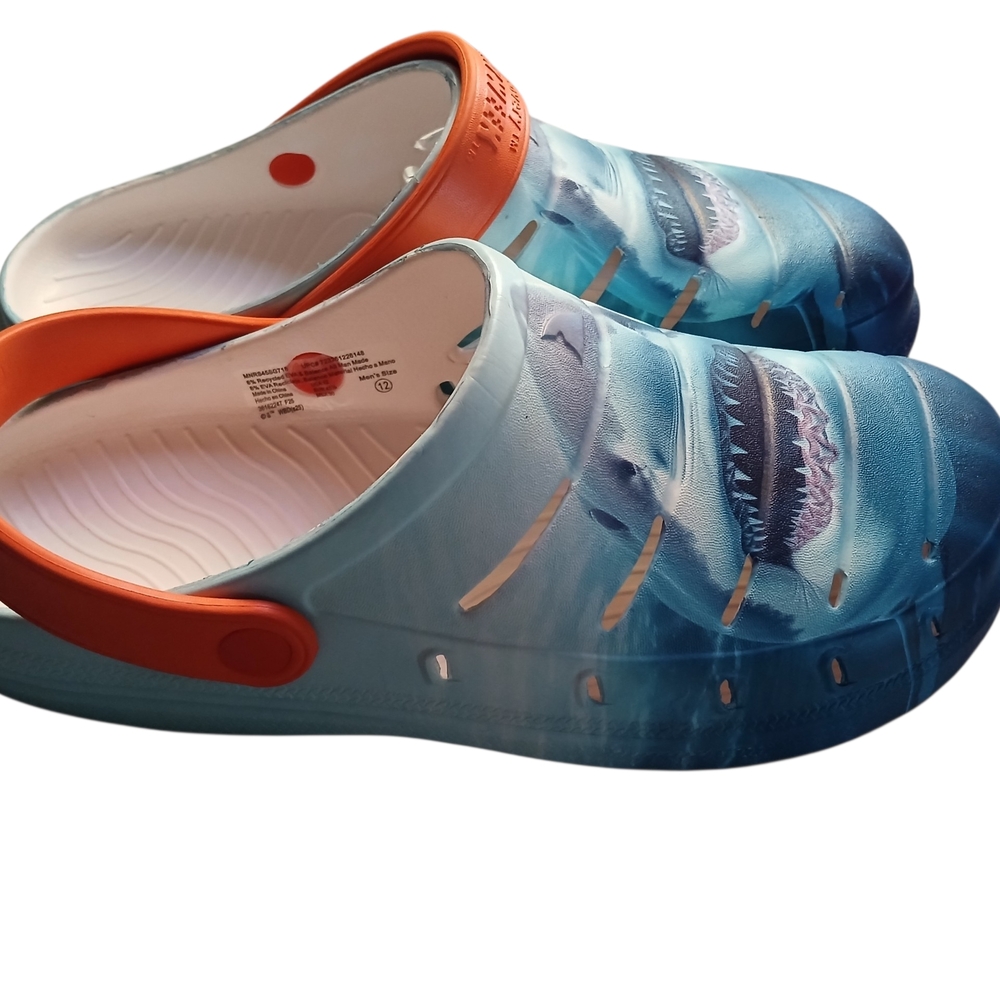 Discovery Shark Clogs - Blue and Orange Adult Unisex